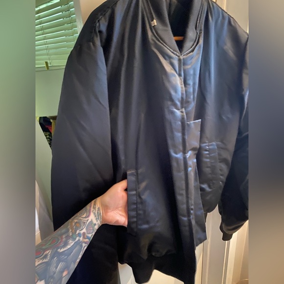 BEST EVER Vintage 70s 80s Rocky-style Embroidered Tiger Bomber Puff Black Jacket - Picture 6 of 6